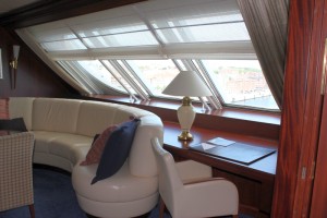 Wohnzimmer in der Eigner Kabine